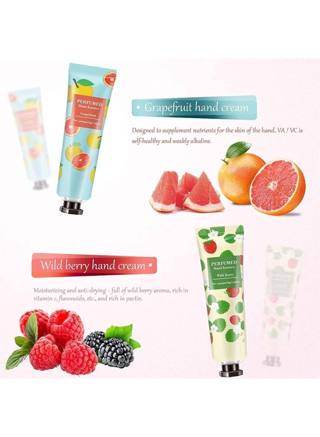 CLENEA 10 Pack Hand Cream Gift Set, Fruits Fragrance Hand Cream, Plant Fragrance Hand Cream, Travel Size Hand Cream, Deeply Hydrating and Nourishing Non-Greasy, For Men And Women, 30ml - Image 4